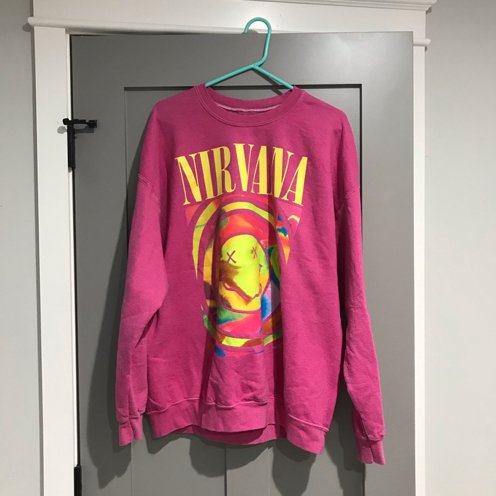 UO Nirvana Sweatshirt Pink S/M